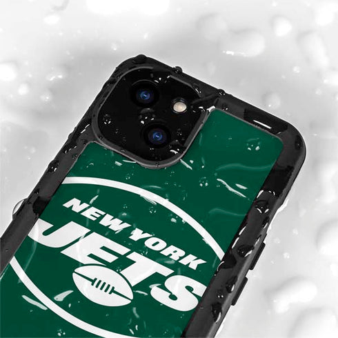NFL New York Jets Large Logo iPhone 15 Plus Waterproof Case